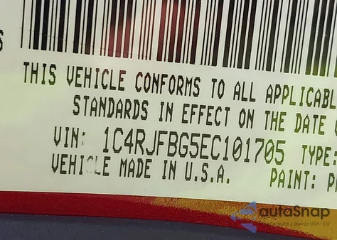 2014 Jeep Grand Cherokee Limited z USA, uszkodzony, nr VIN 1C4RJFBG5EC101705